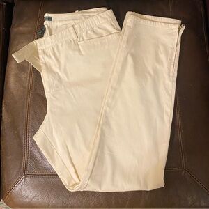 Ralph Lauren Cream Ladies Chinos with Ankle Zippers